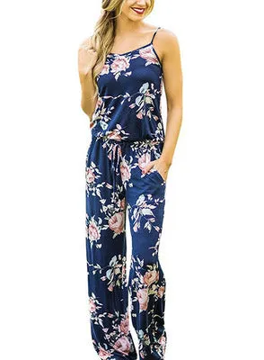 Wontive 2019 women Super Comfy Floral Jumpsuit