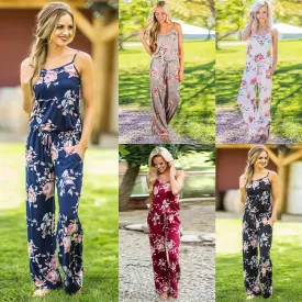 Wontive 2019 women Super Comfy Floral Jumpsuit