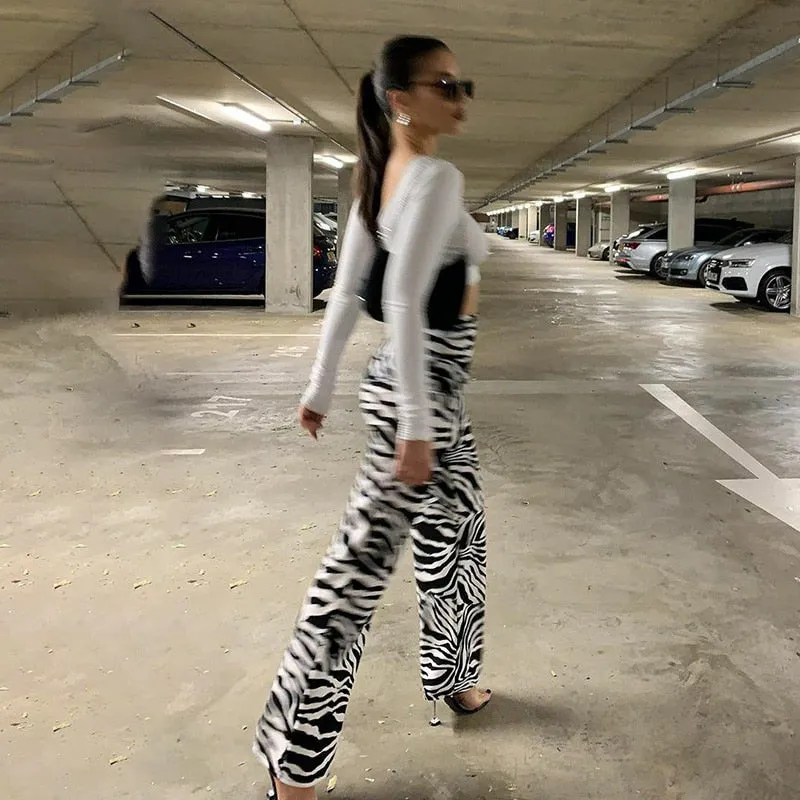 'Your Inner Wild' Zebra Print Pants